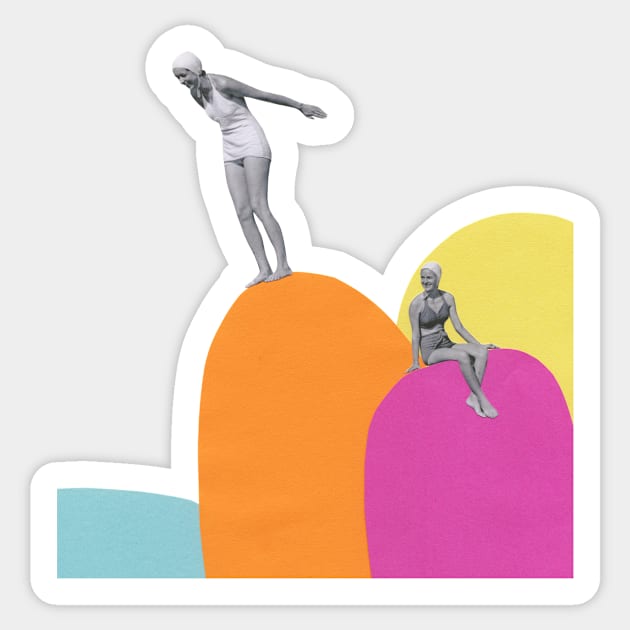 Cliff Diving Sticker by Cassia